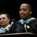 Superintendent Dedrick Martin delivers the Acceptance of the Class during the Ypsilanti High School Commencement at the Convocation Center on Tuesday, June 4. This is the 164th and final graduating class. Daniel Brenner I AnnArbor.com